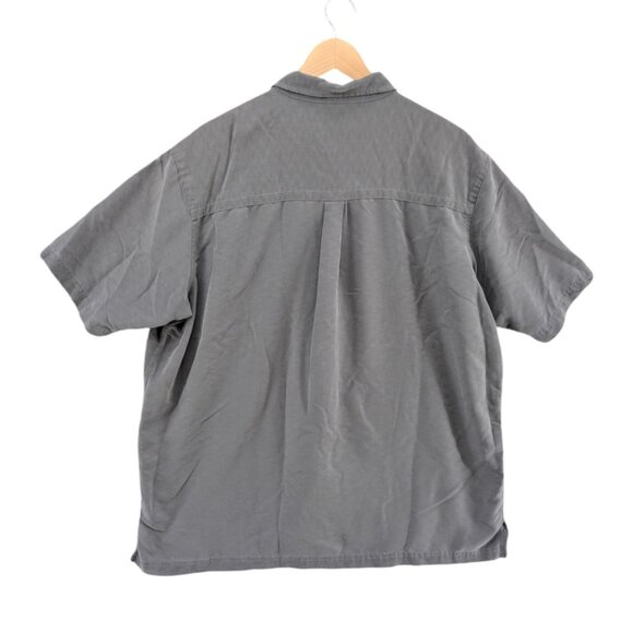 REI Modal Blend Shirt Mens Grey Short Sleeve Button Down Size XL - Picture 2 of 8
